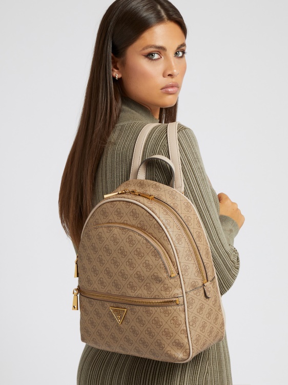 бежова раница Guess Manhattan 4g с лого