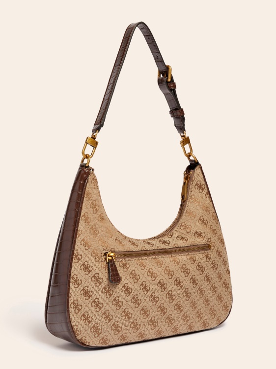 Guess Brown Aviana 4g Logo Hobo