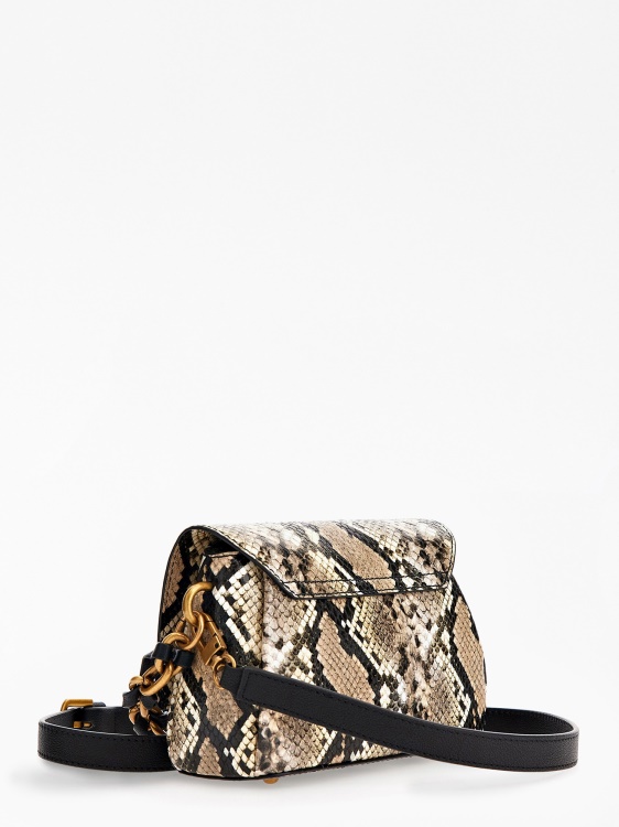 Alva Python-print Mini Crossbody Guess Multi Beige