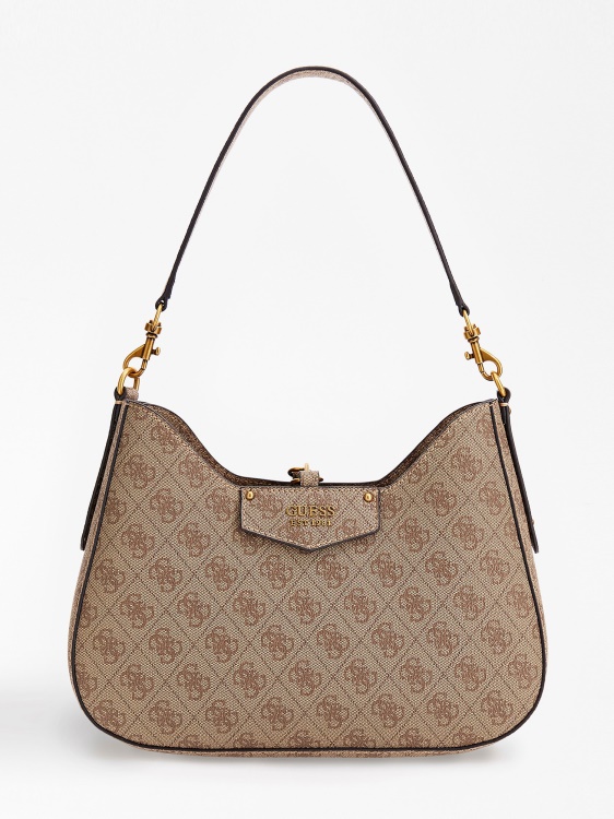 Eco Brenton 4g Logo Hobo Bag Guess Beige