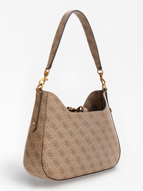 Eco Brenton 4g Logo Hobo Bag Guess Beige