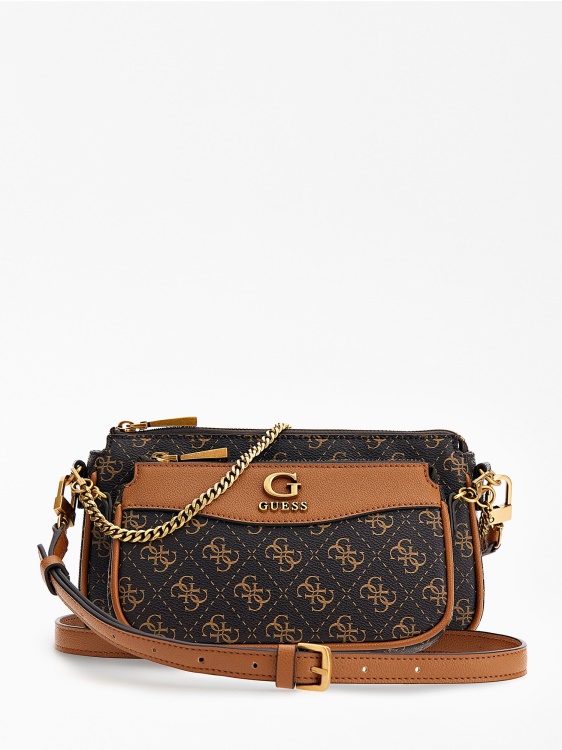 кафяво Nell 4g Logo Mini Crossbody Guess