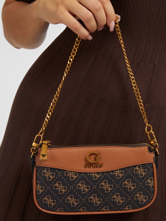 кафяво Nell 4g Logo Mini Crossbody Guess