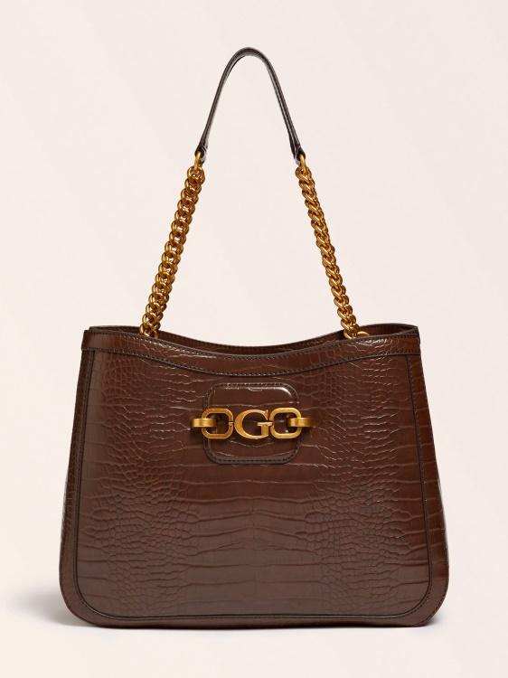 Hensely Croc Print Shopper Guess кафяво