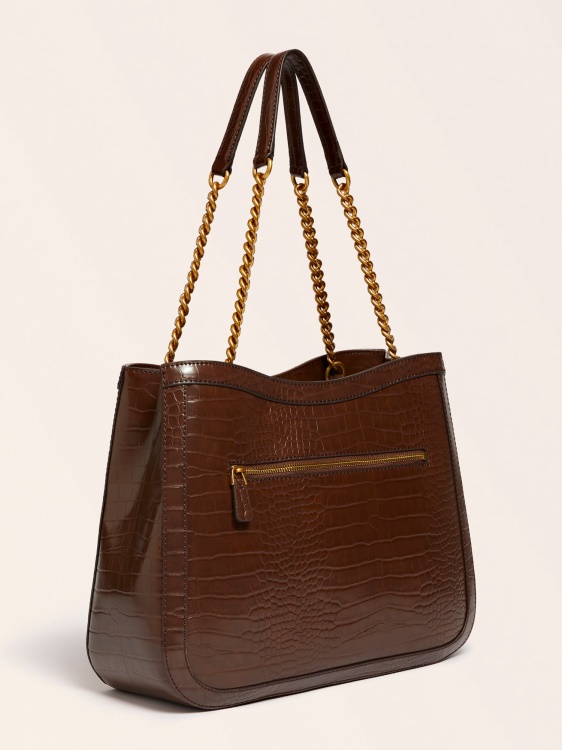Hensely Croc Print Shopper Guess кафяво