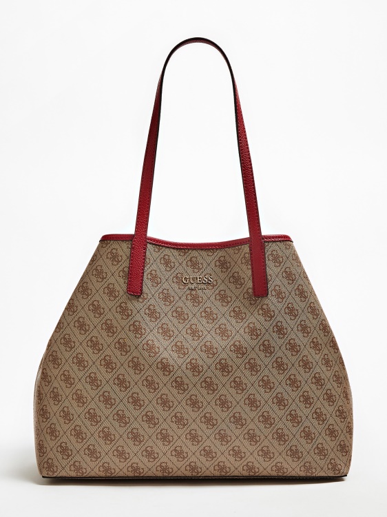 Vikky 4g Logo Maxi Shopper Brown Guess