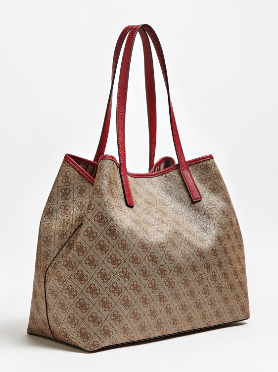 Vikky 4g Logo Maxi Shopper Brown Guess