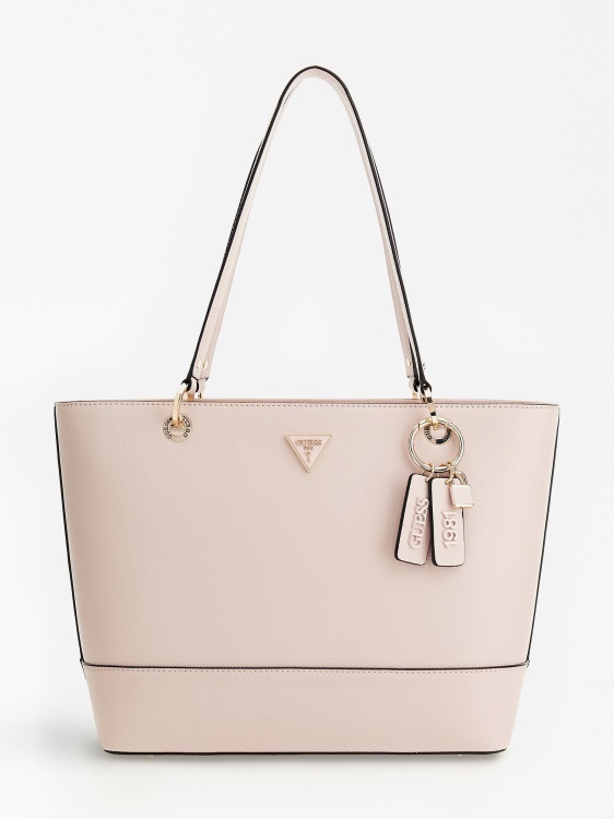 Guess Alexie Saffiano Shopper Pink