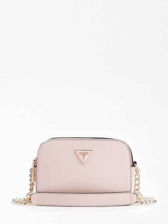 Guess Alexie Saffiano мини кръстосано розово