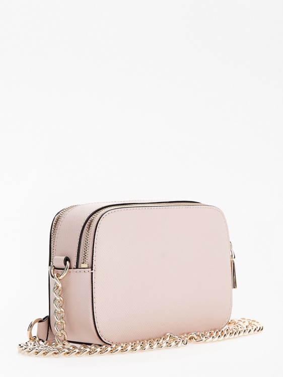 Guess Alexie Saffiano мини кръстосано розово