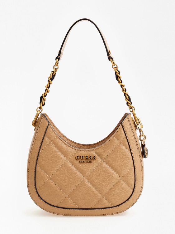 бежова ватирана мини чанта скитник Guess