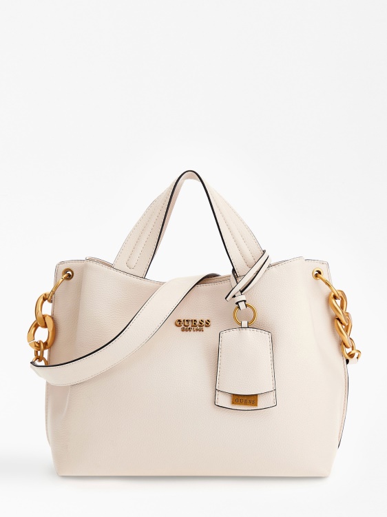 ръчна чанта Nell Logo-charm White Guess