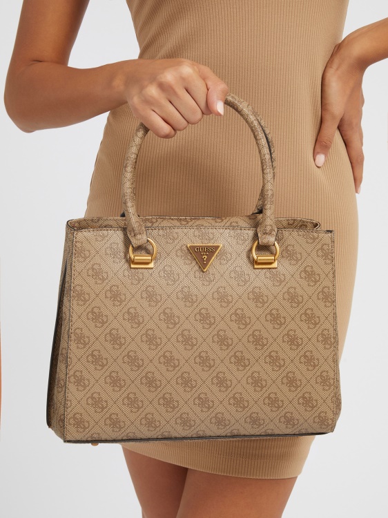 Alexie 4g лого чанта Guess бежово