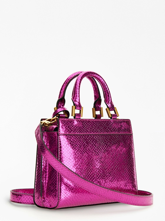 Guess фуксия Katey Python мини чанта