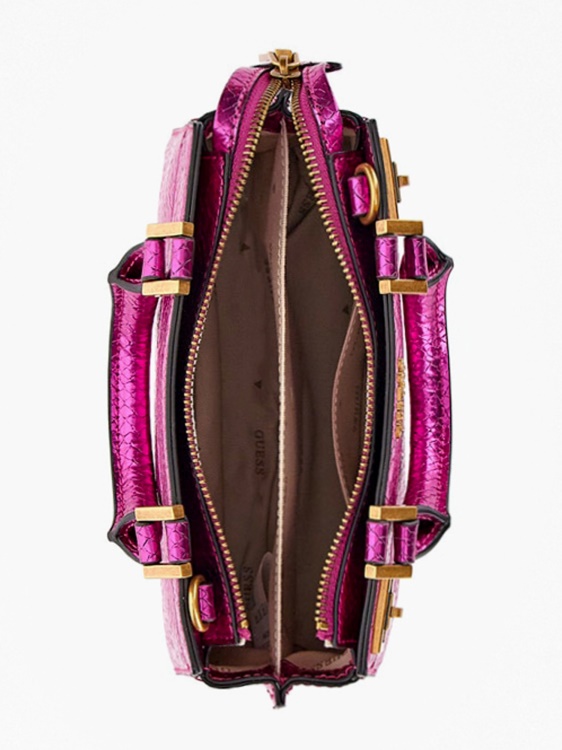 Guess фуксия Katey Python мини чанта