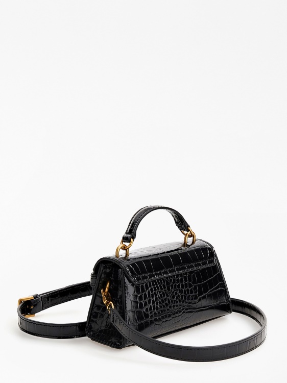 Micro Chanta Tullia Croc Print Black Guess