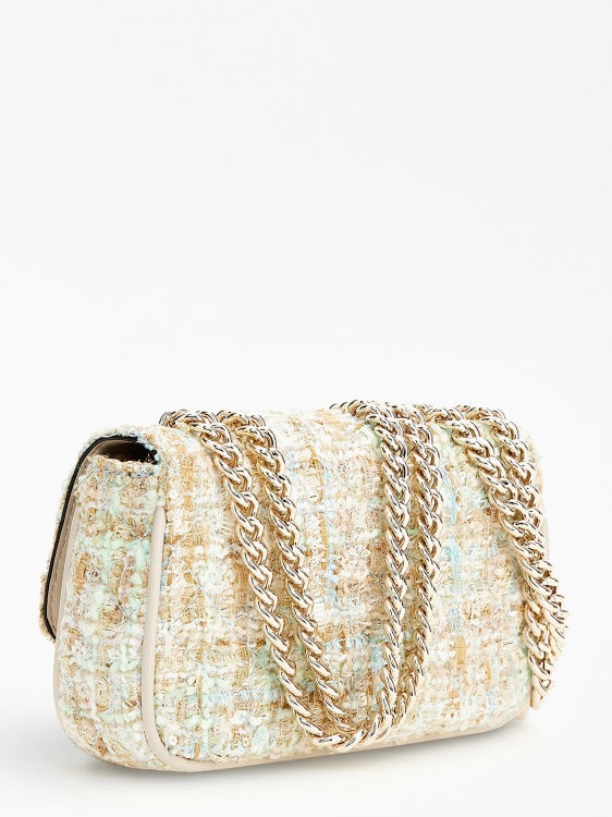 Spark Tweed Mini Crossbody Guess Blue