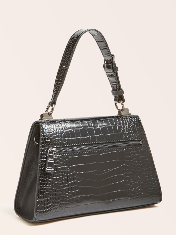 черна дамска чанта Guess Stephi с крокодил