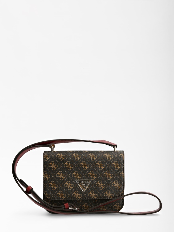 Noelle 4g ​​​​лого мини чанта за кръст Guess кафяво