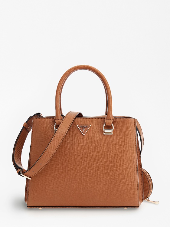 Guess кафява чанта Alexie Saffiano