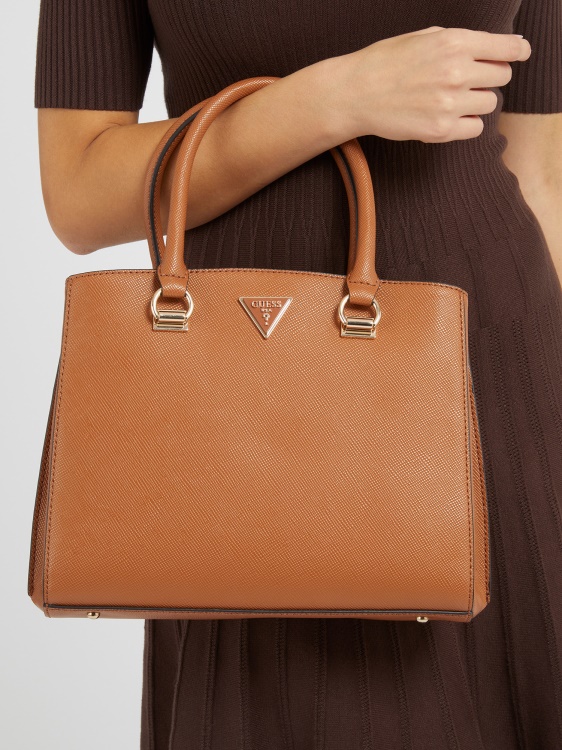 Guess кафява чанта Alexie Saffiano