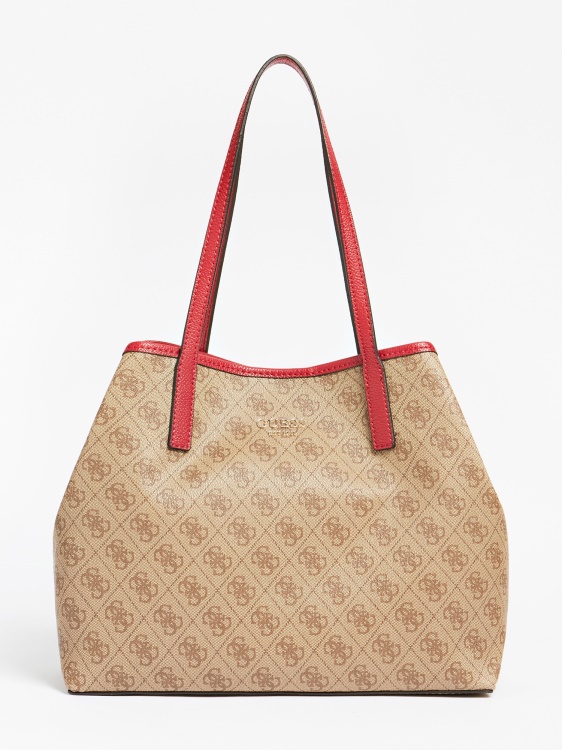 кафяво предложение Vikky Logo Print Shopper