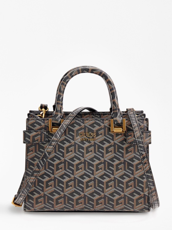 мини чанта Guess Black Atene G Cube Logo