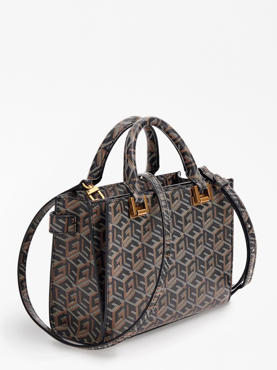 мини чанта Guess Black Atene G Cube Logo