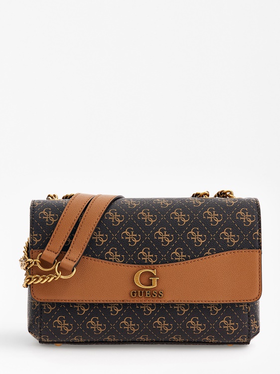 Nell 4g лого Crossbody Guess кафяво
