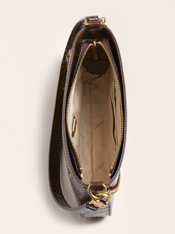 Guess мини чанта през рамо Katey с крокодил