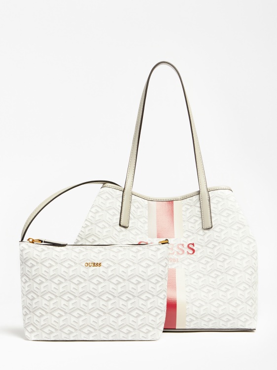 Guess Vikky G Cube Logo Shopper крем