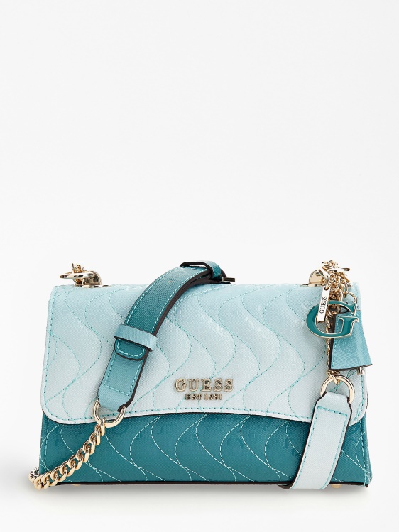 светло синьо Sasky 4g лого мини Crossbody Guess