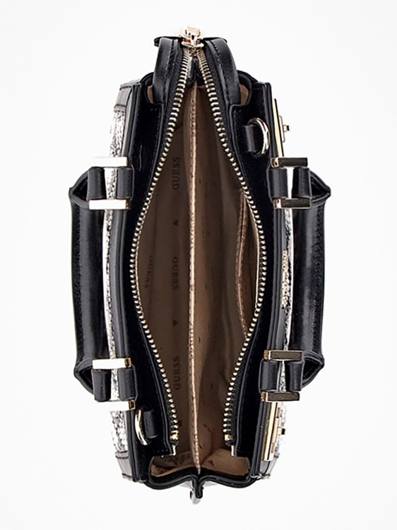 черна мини чанта Guess Katey Raffia