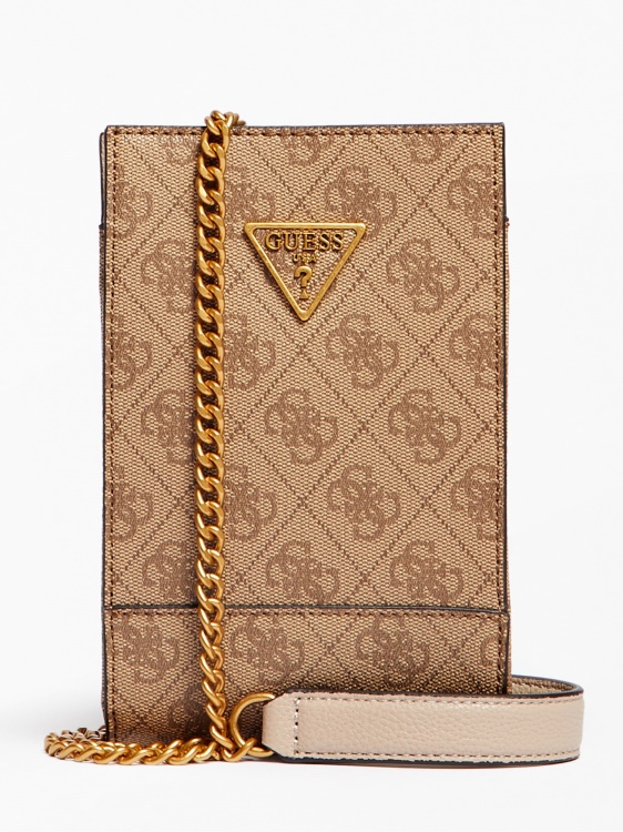 Noelle 4g ​​​​лого мини чанта през рамо кафяв Guess