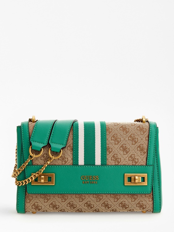 Green Guess Katey 4g Logo Crossbody