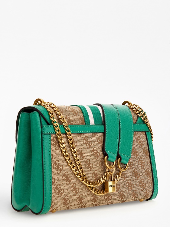 Green Guess Katey 4g Logo Crossbody