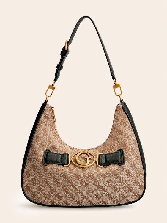 Guess Aviana 4g Logo Hobo Multi Beige
