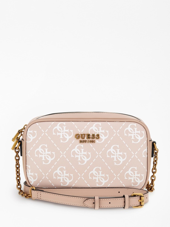 Guess Berta 4g Logo Mini Crossbody Pink