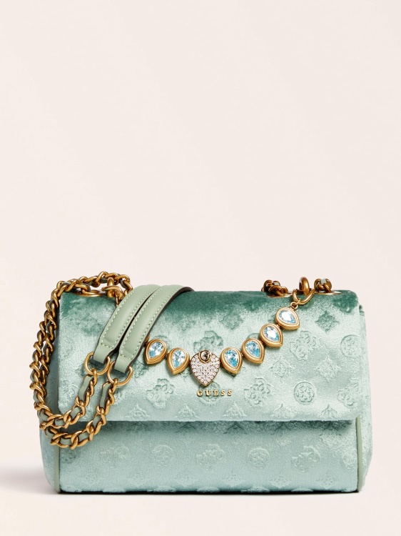 Kimi Velvet Jewel кръстосано тяло светло синьо Guess