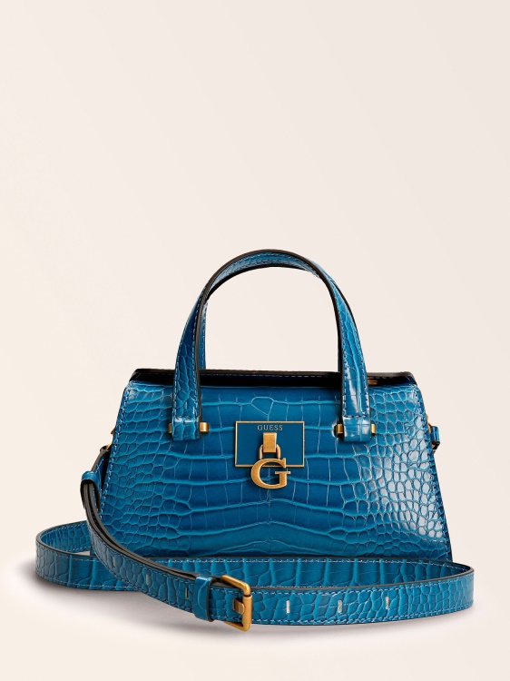 Guess Stephi Cc Print мини чанта синя