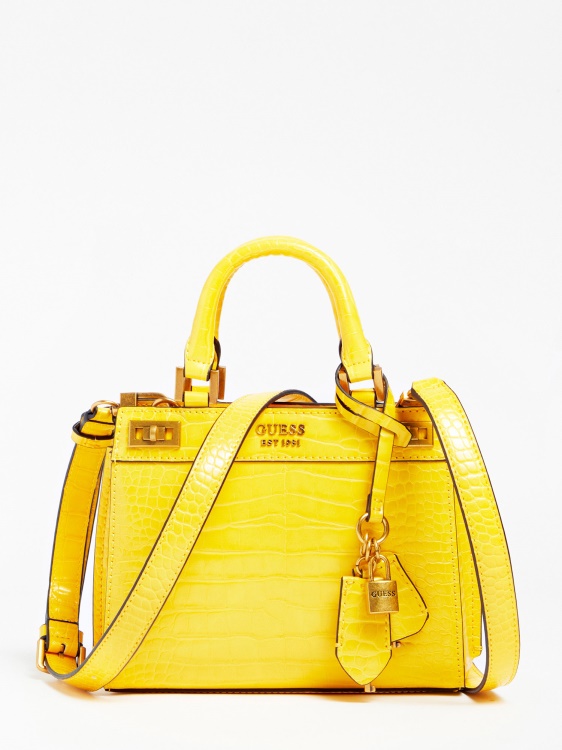 жълта мини чанта Katey Croc Guess