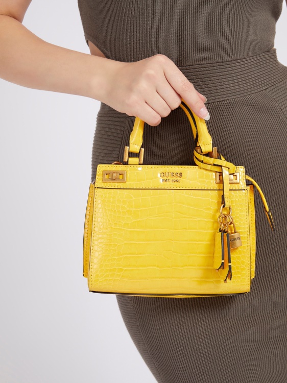 жълта мини чанта Katey Croc Guess