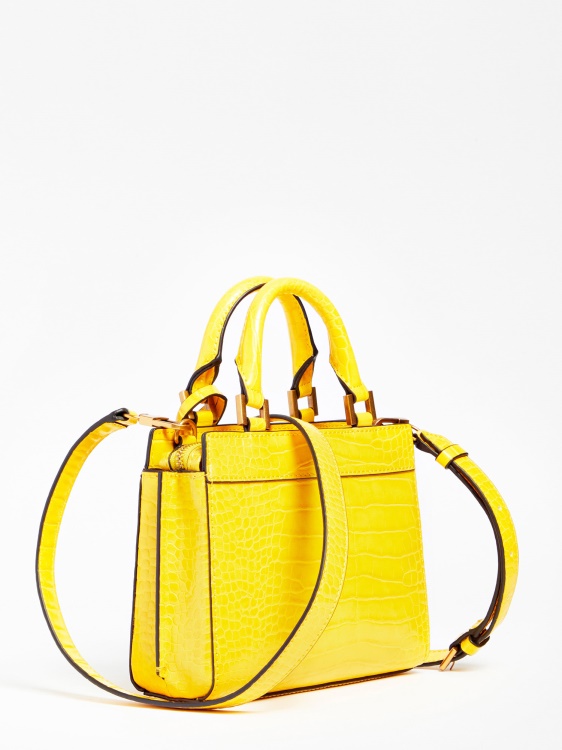 жълта мини чанта Katey Croc Guess