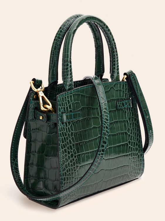 синя мини чанта Guess Cristina от истинска кожа