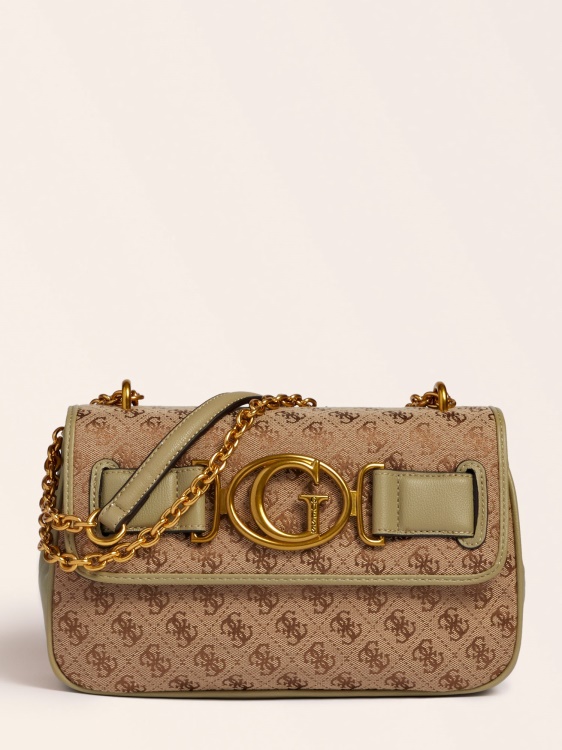 Guess Green Aileen 4g чанта през рамо с лого