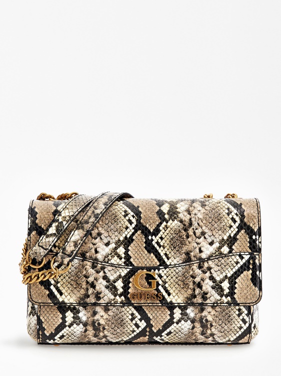 Nell Python-print Crossbody Multi Beige Guess