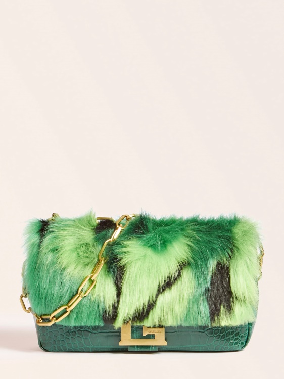 зелена Helma изкуствена кожа Crossbody Guess
