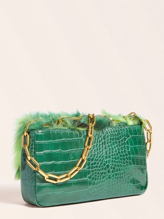зелена Helma изкуствена кожа Crossbody Guess