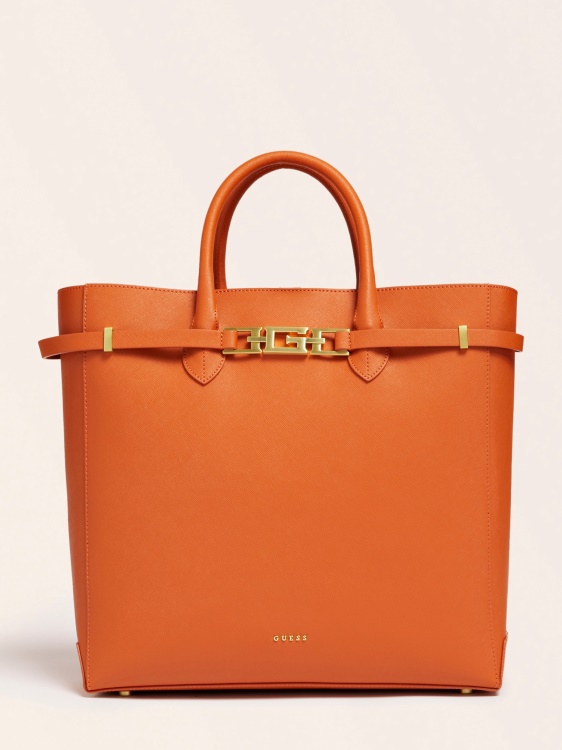 Cristina от истинска кожа Shopper Guess кафяво