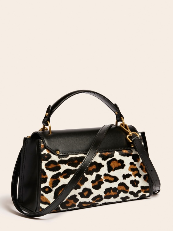 Alia чанта от истинска кожа Guess Animalier